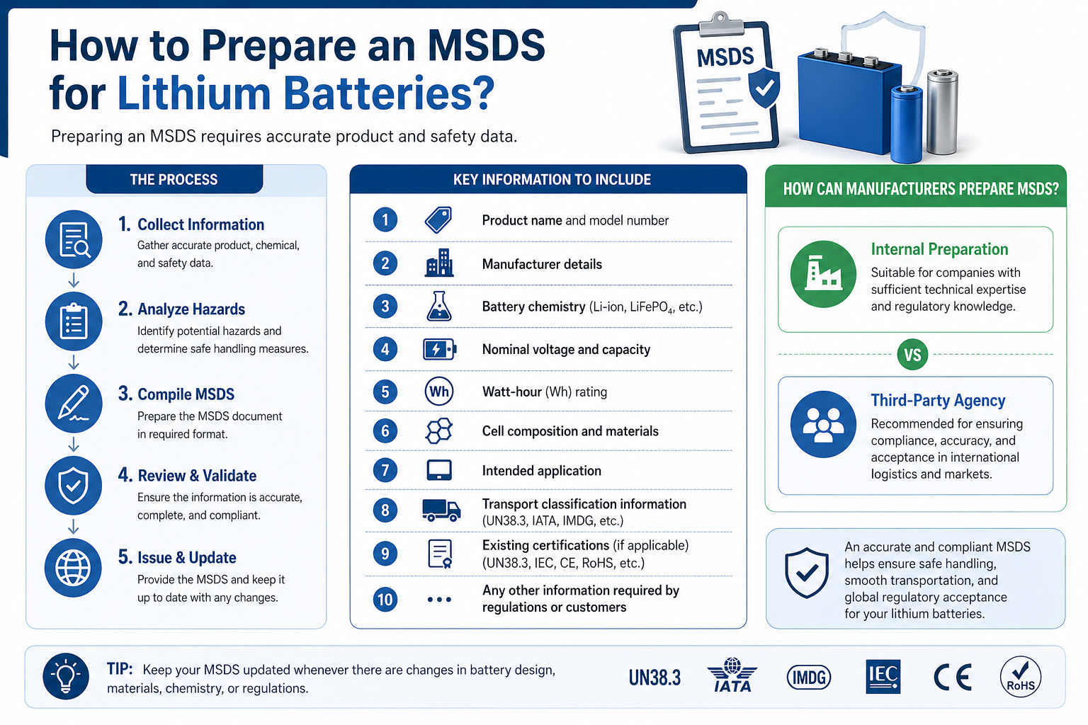 How to Prepare an MSDS for Lithium Batteries